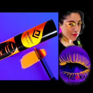 MAQUILLAJE PARA PESTAAS FLUO NARANJA 10 GR X 1